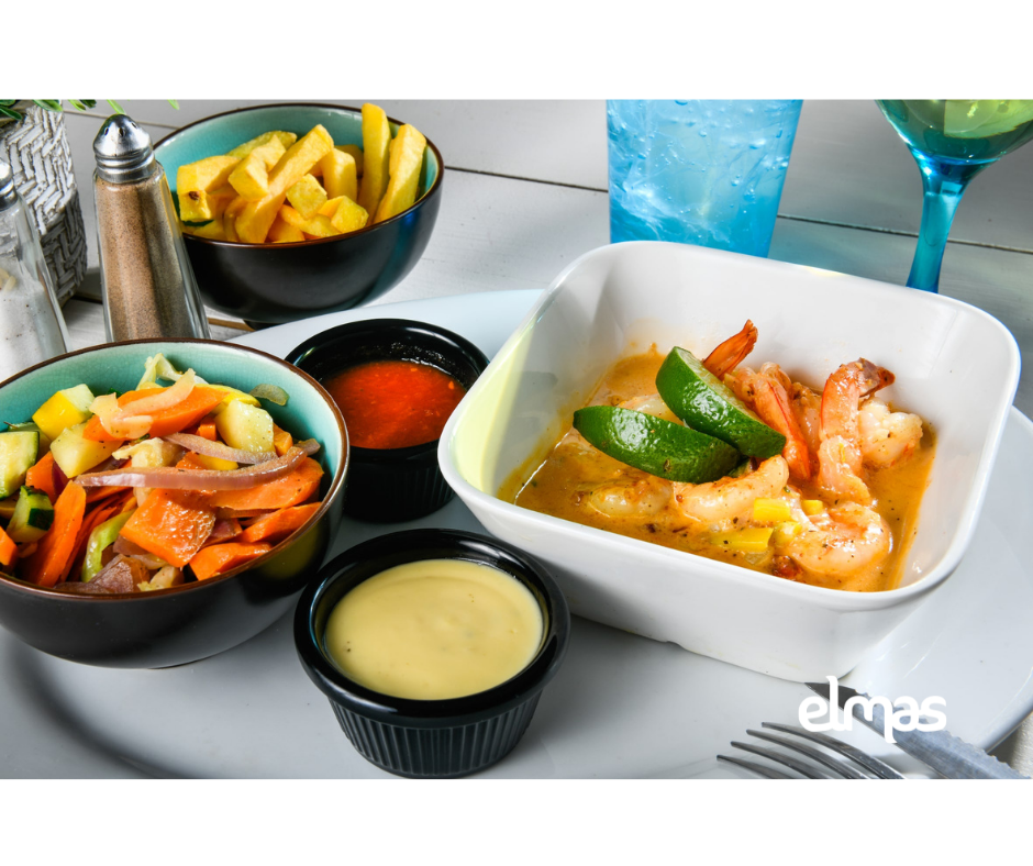 Creamy grilled garlic shrimps