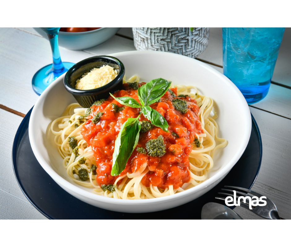 Pomodoro-pesto linguine (vegetarian)